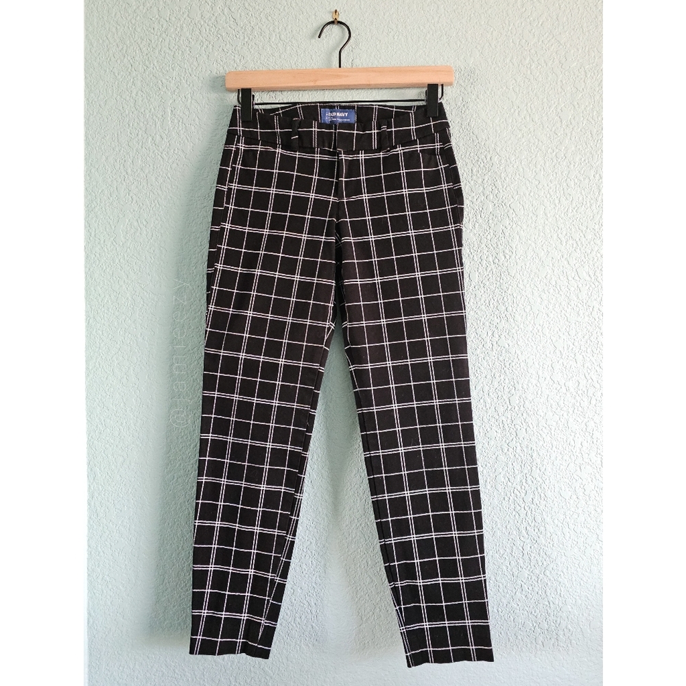 Old Navy | Mid-Rise "Pixie" Grid Pants